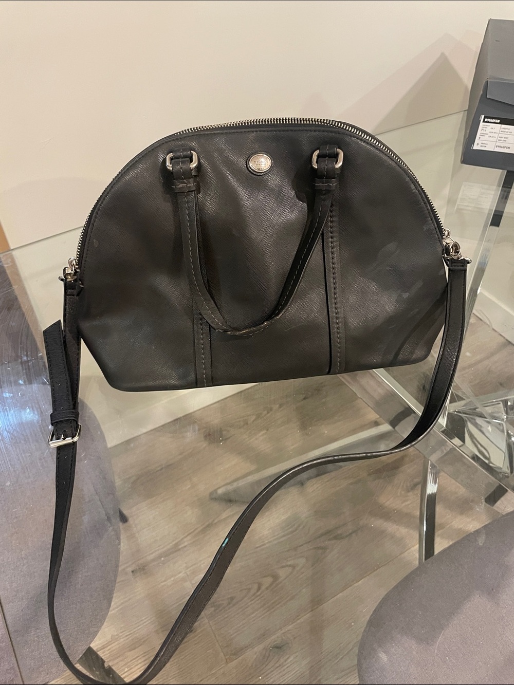 Classic Black Dome Crossbody Tote - Women Bags